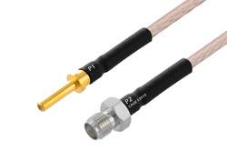 PE3M0325 - MIL Size 16 D38999 Contact Pin to SMA Female Cable Using M17/113-RG316 Coax with HeatShrink, LF Solder