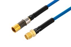 PE3M0336 - BMA Size 8 D38999 Contact Socket to SMA Female Cable Using PE-P141 Coax with HeatShrink, LF Solder