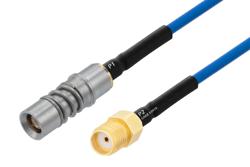 PE3M0344 - BMZ Size 8 D38999 Contact Socket to SMA Female Cable Using PE-P086 Coax with HeatShrink, LF Solder