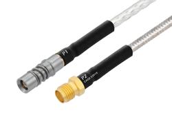 PE3M0345 - BMZ Size 8 D38999 Contact Socket to SMA Female Cable Using PE-141FL-NM Coax with HeatShrink, LF Solder