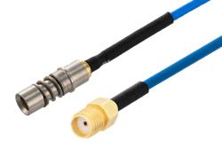 PE3M0348 - BMZ Size 8 D38999 Contact Socket (40 GHz) to SMA Female Cable Using PE-P086 Coax with HeatShrink, LF Solder