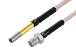 PE3M0352 - MIL Size 16 D38999 Contact Socket to SMA Female Cable, D38999 Series I, III, IV, Using M17/113-RG316 Coax with HeatShrink, LF Solder