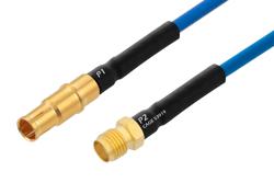 PE3M0354 - MIL Size 8 D38999 Contact Socket to SMA Female Cable Using PE-P141 Coax with HeatShrink, LF Solder
