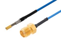 PE3M0363 - SMPS Size 16 D38999 Contact Socket to SMA Female Cable Using PE-P047 Coax with HeatShrink, LF Solder