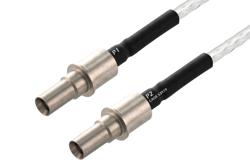 PE3M0371 - BMZ Size 8 D38999 Contact Pin to BMZ Size 8 D38999 Contact Pin (18 GHz) Cable Using PE-SR405FL Coax with HeatShrink, LF Solder