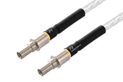 PE3M0373 - BMZ Size 8 D38999 Contact Pin to BMZ Size 8 D38999 Contact Pin Cable Using PE-141FL-NM Coax with HeatShrink, LF Solder