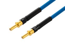 PE3M0378 - MIL Size 12 D38999 Contact Pin to MIL Size 12 D38999 Contact Pin Cable Using PE-P086 Coax with HeatShrink, LF Solder