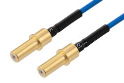 PE3M0383 - MIL Size 8 D38999 Contact Pin to MIL Size 8 D38999 Contact Pin Cable Using PE-P086 Coax with HeatShrink, LF Solder