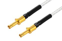 PE3M0385 - SMPM Size 12 D38999 Contact Pin to SMPM Size 12 D38999 Contact Pin Cable Using PE-SR047FL Coax with HeatShrink, LF Solder