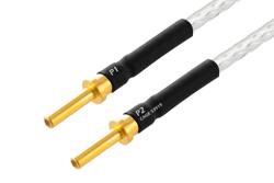 PE3M0389 - SMPS Size 16 D38999 Contact Pin to SMPS Size 16 D38999 Contact Pin Cable Using PE-SR047FL Coax with HeatShrink, LF Solder