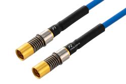PE3M0403 - BMZ Size 8 D38999 Contact Socket (40 GHz) to BMZ Size 8 D38999 Contact Socket Cable Using PE-P086 Coax with HeatShrink, LF Solder
