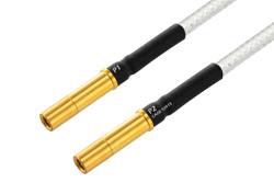 PE3M0404 - MIL Size 12 D38999 Contact Socket to MIL Size 12 D38999 Contact Socket Cable Using PE-SR405FL Coax with HeatShrink, LF Solder