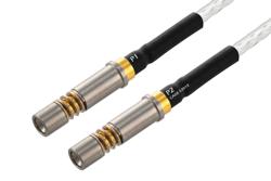 PE3M0413 - SMPM Size 12 D38999 Contact Socket to SMPM Size 12 D38999 Contact Socket Cable Using PE-SR047FL Coax with HeatShrink, LF Solder