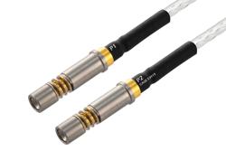 PE3M0415 - SMPM Size 12 D38999 Contact Socket to SMPM Size 12 D38999 Contact Socket Cable Using PE-SR405FL Coax with HeatShrink, LF Solder