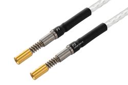 PE3M0417 - SMPS Size 16 D38999 Contact Socket to SMPS Size 16 D38999 Contact Socket Cable Using PE-SR047FL Coax with HeatShrink, LF Solder
