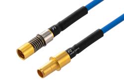 PE3M0419 - BMA Size 8 D38999 Contact Pin to BMA Size 8 D38999 Contact Socket Cable Using PE-P141 Coax with Heat Shrink, LF Solder