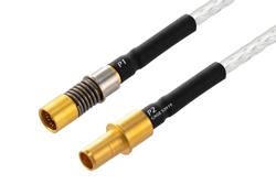 PE3M0420 - BMA Size 8 D38999 Contact Pin to BMA Size 8 D38999 Contact Socket Cable Using PE-SR405FL Coax with Heat Shrink, LF Solder