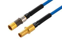 PE3M0421 - BMA Size 8 D38999 Contact Pin to BMA Size 8 D38999 Contact Socket Cable Using PE-P086 Coax with Heat Shrink, LF Solder