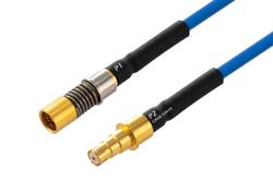 PE3M0423 - BMB Size 8 D38999 Contact Pin to BMB Size 8 D38999 Contact Socket Cable Using PE-P141 Coax with Heat Shrink, LF Solder