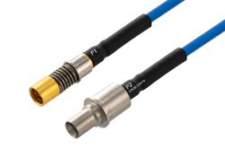 PE3M0431 - BMZ Size 8 D38999 Contact Pin (40 GHz) to BMZ Size 8 D38999 Contact Socket Cable Using PE-P086 Coax with Heat Shrink, LF Solder