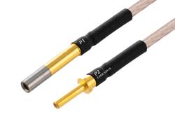PE3M0435 - MIL Size 16 Contact Pin to MIL Size 16 Contact Socket Cable, D38999 Series I, III, IV, Using M17/113-RG316 Coax with Heat Shrink