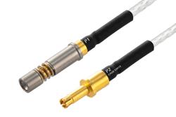 PE3M0441 - SMPM Size 12 D38999 Contact Pin to SMPM Size 12 D38999 Contact Socket Cable Using PE-SR047FL Coax with Heat Shrink, LF Solder