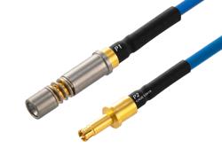 PE3M0444 - SMPM Size 12 D38999 Contact Pin to SMPM Size 12 D38999 Contact Socket Cable Using PE-P086 Coax with Heat Shrink, LF Solder