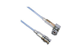 PE3MP2166 - TRB Plug to TRB Plug Right Angle 1553 Cable Using 78 Ohm M17/176-00002 Coax