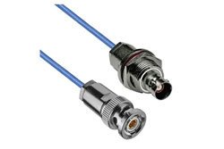 PE3MP2310 - 78 Ohm TRB 3-Slot Solder/Clamp Plug to 3-Lug Solder/Clamp Insulated Bulkhead Jack for PE-30-02003 Twinax (.150 O.D.) Cable