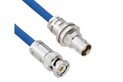 PE3MSA00227 - Halogen Free TRB Plug to TRB Jack Non-Insulated Bulkhead 1553 Cable Using 78 Ohm TWCH-78-2 Coax
