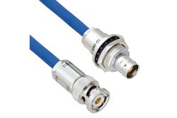 PE3MSA00228 - Halogen Free TRB Plug to TRB Jack Insulated Bulkhead 1553 Cable Using 78 Ohm TWCH-78-2 Coax