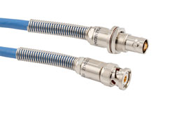 PE3MSA00548 - Lead Free 78 Ohm TRB Bend Relief 3-Slot Solder/Clamp Plug to Bend Relief 3-Lug Solder/Clamp Non-Insulated BKD Jack for PE-30-02001 Cable