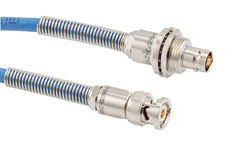 PE3MSA00549 - Lead Free 78 Ohm TRB Bend Relief 3-Slot Solder/Clamp Plug to Bend Relief 3-Lug Solder/Clamp Insulated BLKHD Jack for PE-30-02001 Cable