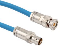 PE3MSA00577 - ROHS LSZH 78 Ohm TRB 3-Slot Solder/Clamp Plug to 3-Lug Solder/Clamp Jack  for TWCH-78-2 Twinax MIL-STD-1553 Cable -30C +80C