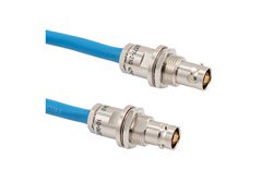 PE3MSA00587 - LSZH TRB Jack Bulkhead to TRB Jack Bulkhead 1553 Cable Using 78 Ohm TWCH-78-2 Coax