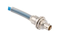 PE3MSA00592 - Lead Free LSZH Bend Relief 3-Lug TRB Bulkhead Insulated Jack with Blunt Cut for 78 Ohm TWCH-78-2 Cable