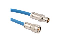 PE3MSA00598 - LSZH TRB Threaded Plug to 3-Lug TRB Jack for TWCH-78-2 Twinax Cable