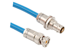 PE3MSA00653 - TRB 3-Slot Plug to TRB 3-Lug Jack Bulkhead 1553 Cable Using 124 Ohm TWC-124-2 Coax