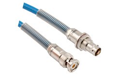 PE3MSA00658 - TRB 3-Slot Plug to TRB 3-Lug Jack Bulkhead 1553 Cable Using 124 Ohm TWC-124-2 Coax Bend Relief Spring