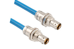 PE3MSA00662 - TRB 3-Lug Jack Bulkhead to TRB 3-Lug Jack Bulkhead 1553 Cable Using 124 Ohm TWC-124-2 Coax