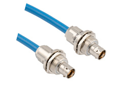 PE3MSA00664 - TRB 3-Lug Jack Insulated Bulkhead to TRB 3-Lug Jack Insulated Bulkhead 1553 Cable Using 124 Ohm TWC-124-2 Coax