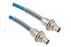 PE3MSA00666 - TRB 3-Lug Jack Insulated Bulkhead to TRB 3-Lug Jack Insulated Bulkhead 1553 Cable Using 124 Ohm TWC-124-2 Coax Bend Relief Spring
