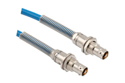 PE3MSA00670 - TRB 3-Lug Jack Bulkhead to TRB 3-Lug Jack Bulkhead 1553 Cable Using 124 Ohm TWC-124-2 Coax Bend Relief Spring