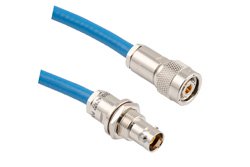 PE3MSA00675 - TRB Plug to TRB 3-Lug Jack Bulkhead 1553 Cable Using 124 Ohm TWC-124-2 Coax