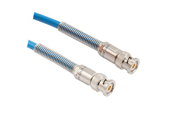 PE3MSA00682 - TRB 2-Slot Plug to TRB 2-Slot Plug 1553 Cable Using 124 Ohm TWC-124-2 Coax Bend Relief Spring