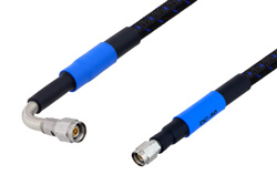 PE3TC0700 - 2.4mm Male to 2.4mm Male Right Angle Precision Cable Using High Flex VNA Test Coax, RoHS