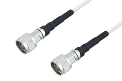 PE3TC1102 - Quick Lock N Male to Quick Lock N Male Low Frequency Low Loss Cable Using PE-SF200LL Coax, RoHS