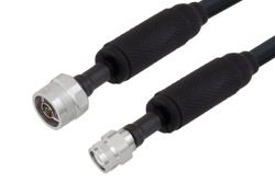 PE3W00013/WP - Waterproof IP68 N Male (Plug) to TNC Male (Plug) Low Loss Cable Using LMR-400 Coax with Times Microwave Components