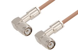 PE3W00037 - TNC Male Right Angle to TNC Male Right Angle Cable Using RG400 Coax