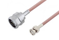 PE3W00140 - N Male to BNC Male Cable Using RG142 Coax